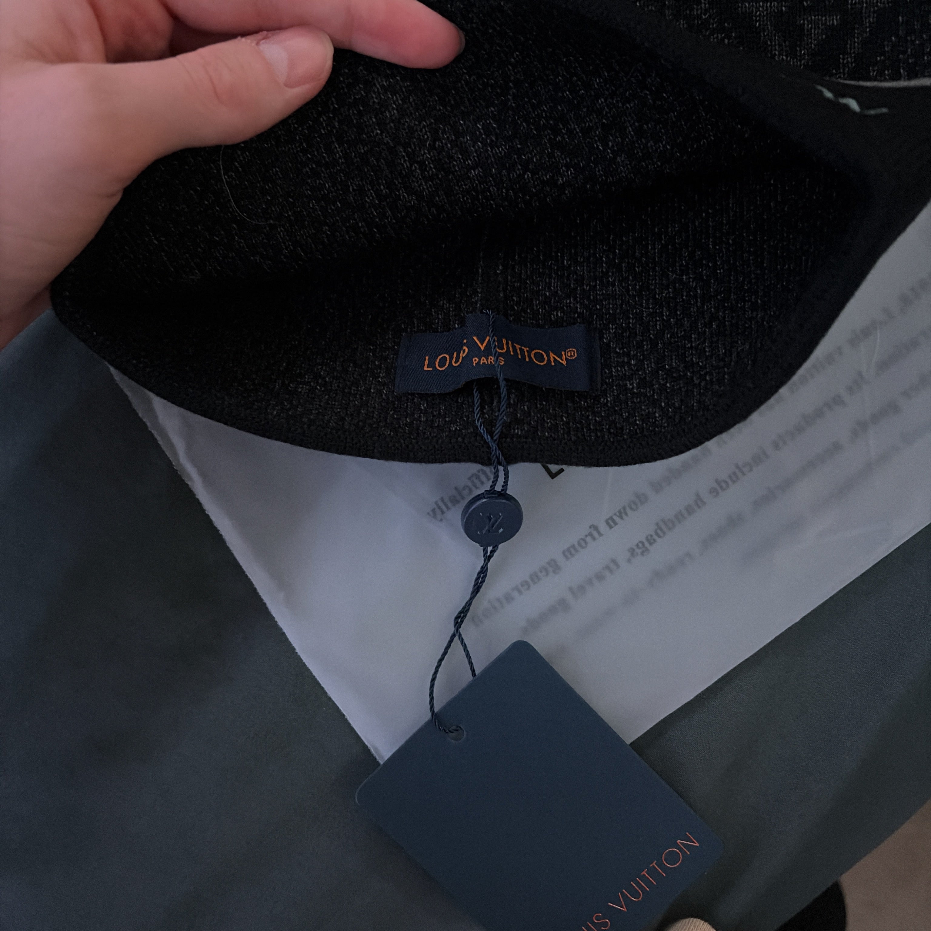 LV Monogram inspired beanies